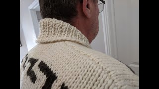 🧶 How to Knit a Shawl Collar on a The Dude Big  Lebrowski Cardigan (2)