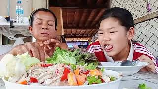 ep1016 ยำรวมแช่บๆ ผักกาดแก้วกรอบๆ กินกับยายหลานพี่น้อง