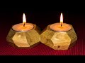 Making a wooden  tealight candle holder