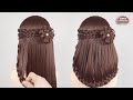 Simple Hairstyles | Different Half Up Half Down Hairstyles | Open Hair Hairstyle Easy