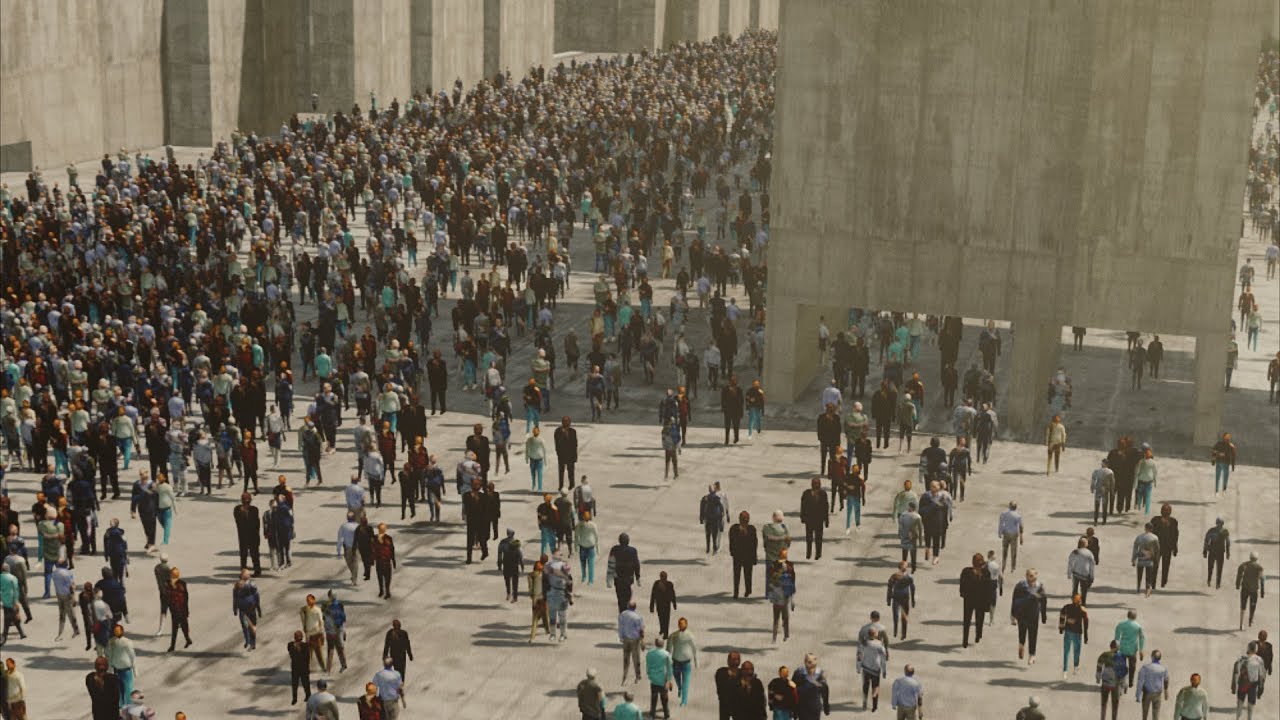 Animating Huge Crowds In Blender Lazy Tutorials Youtube