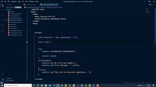 JavaScript Exception Handling