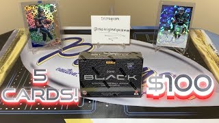 2019 Panini Black Football Hobby Box Break - $100 w/ 5 Cards! 1 RPA Per Box!