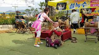 🍎설녹수품바싱어🍎관객남편중성화수술?? ㅋ 감나무품바 코믹만담 장성노란꽃축제 마지막날공연 2017ㆍ10ㆍ29(능이)