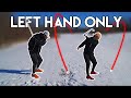 Playing Golf Left Arm Only (IN THE SNOW) | 3 Hole Challenge