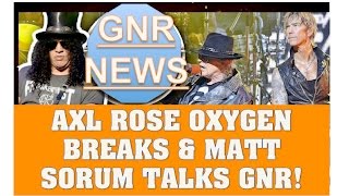 Guns N' Roses News: Axl Rose's Oxygen Breaks, Matt Sorum Talks Guns N' Roses Songwriting