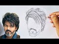 Leo Vijay Thalapathy Drawing || How to draw Vijay Thalapathy Beard drawing