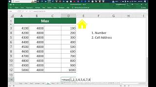 រូបមន្ត Excel ::: អនុវត្ត រូបមន្ត រកតម្លៃធំបផុតនៃច្រើនចំនួន Max (5/40)