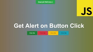 get alert on button click in javascript #js #js6 #javascript