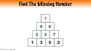 Find The Missing Number In Pyramid || Maths Puzzle