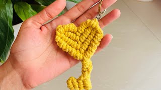 Macramé Heart Key Keychain DIY Tutorial – Create Your Own Unique Accessory