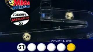 2016 01 08 Mega Millions Numbers and draw results