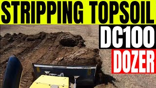 Stripping topsoil with dozer Tri-County  Excavating 'Dirt Boss'