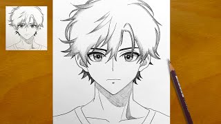 How to Draw a Handsome Anime Boy || Step-by-Step Pencil Drawing || Easy Anime Sketch