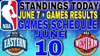 nba playoffs standings today june 7, 2024 | games results | games schedule june