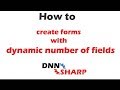 Create form with dynamic number of fields
