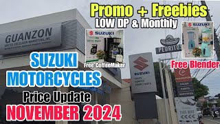 Bibili ka ng Suzuki Motorcycle Price Update November 2024 - More Freebies  at Low DP at Monthly