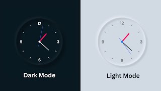Dark and Light Mode Clock Using CSS & JavaScript | JavaScript Clock