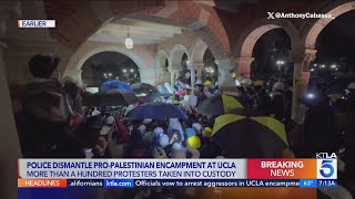 Tear gas, rubber bullets used to disperse UCLA encampment