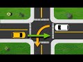 Which Car Should Pass The Intersection First | Right of Way Rule | Driving tips.