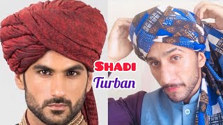 How To Tie SHADi Turban Style Tutorial || Male Wedding Turbans || Majid shah 2020