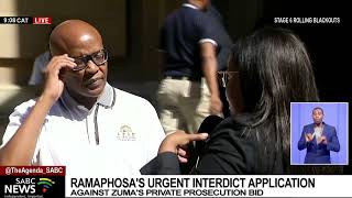 Update from outside court ahead of Ramaphosa vs Zuma case