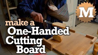 Make a One-Handed Cutting Board - easy diy modification to build a one handed kitchen tool