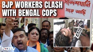 Sandeshkhali News | BJP Workers Clash With Bengal Cops On Way To Sandeshkhali, MP In Hospital