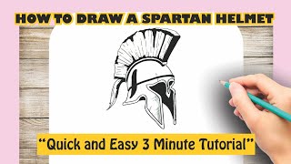 How to Draw a Spartan Helmet - Really Easy Drawing Tutorial