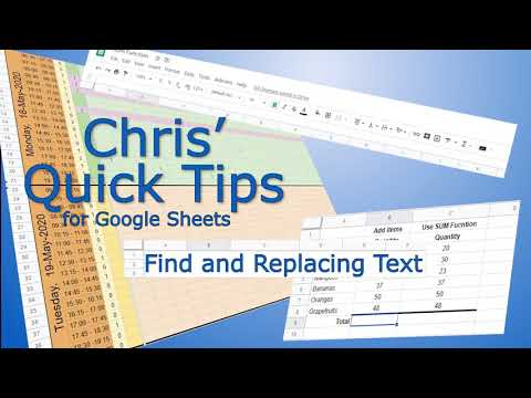 Google Sheet: How to find and replace text