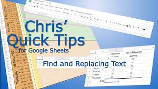Google Sheet: How to find and replace text