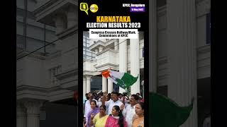 Karnataka Elections Results 2023 | Celebrations at KPCC As Congress Crosses Halfway Mark | #shorts