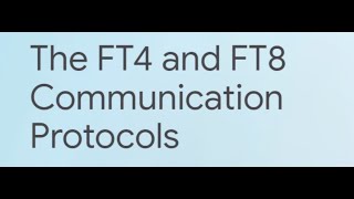 FT8 and FT4 Protocols