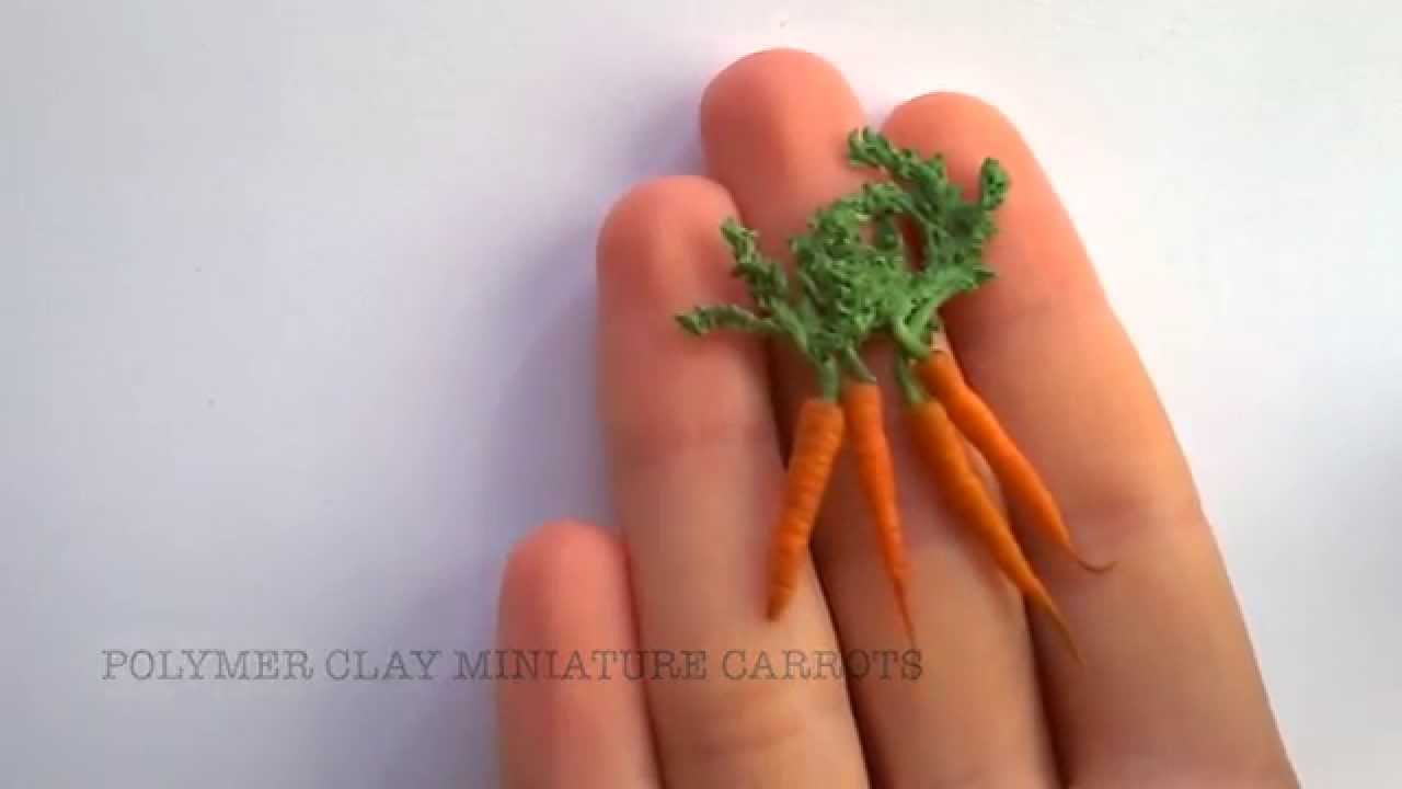 Miniature Carrots Polymer Clay Youtube