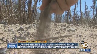 Lakeside residents upset over sand mining project