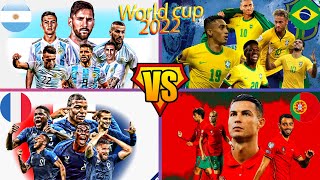 2023 Brazil VS 2023 Argentina VS 2023 Portugal VS 2023 France🔥World Cup VS🔥(Mbappe, Messi, Ronaldo)