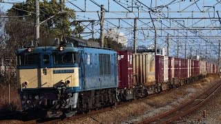 [EOS-1DC 4K画質]2016/1/24 東海道貨物 3075レ EF64-1012