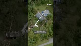 Viewing EF-1 tornado damage from Sky5 news chopper
