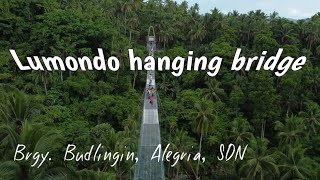 Newly opened Lumondo hanging Bridge, located at Brgy. Budlingin, Alegria, Surigao del Norte