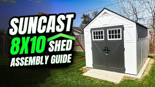Suncast Tremont 8x10 Resin Storage Shed Assembly | Step By Step