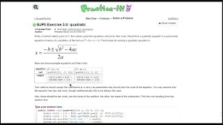 Java Practice It || 3.8 quadratic || method basics, parameters, math.
