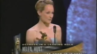Helen Hunt winning Best Actress for As Good As It Gets