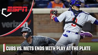 Pete Alonso ruled OUT at home to end game between Mets and Cubs | ESPN MLB
