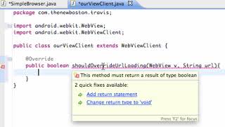 Android Developing Applications Tutorial 91 Set WebView Client for a Brower app