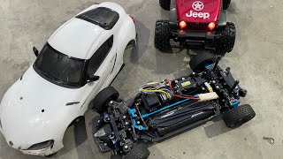 おうちラジコンGR SUPRA トヨタ　スープラ　田宮tt-02   CCP G-Drive ECO+ ジープ ラングラー　JEEP