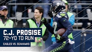 C.J. Prosise Breaks Away for a 72-Yard TD Run! | Eagles vs. Seahawks | NFL