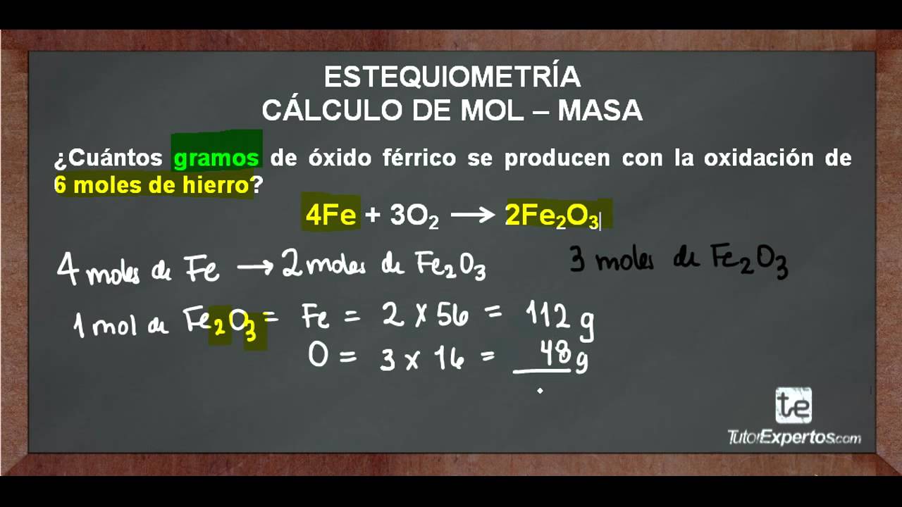 Calculo De Mol A Masa No. 1 - YouTube