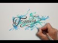 Dibujando lettering  letras FAMILY 🤝 / FAMILY drawing lettering tattoo chicano lettering ✏️