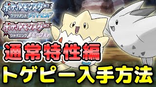 【ダイパリメイク】トゲピー（トゲキッス）入手方法！通常特性持ち編！進化条件も解説【ポケモンBDSP】