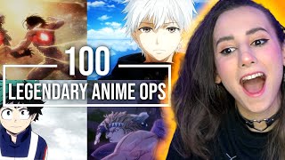 SINGER REACTS to 100 Legendary Anime Openings | FIRST TIME REACTION